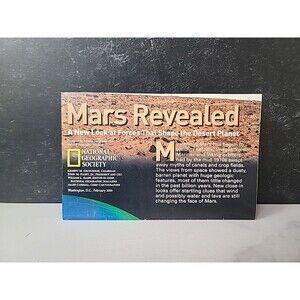 National Geographic February 2001 Map Mars Revealed Forces Shape Desert Planet